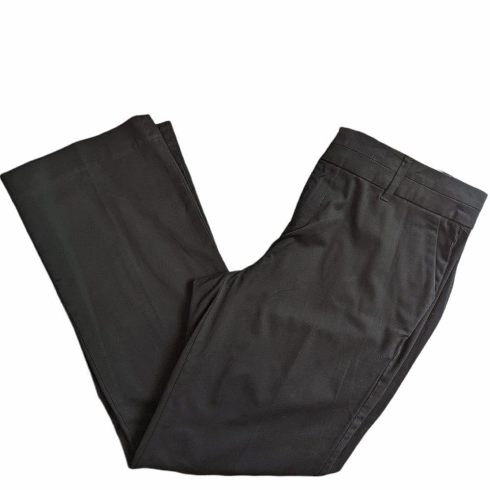 NWT Women's Crown & Ivy Black Pleated Straight Leg Dress Pants, Size 8 P